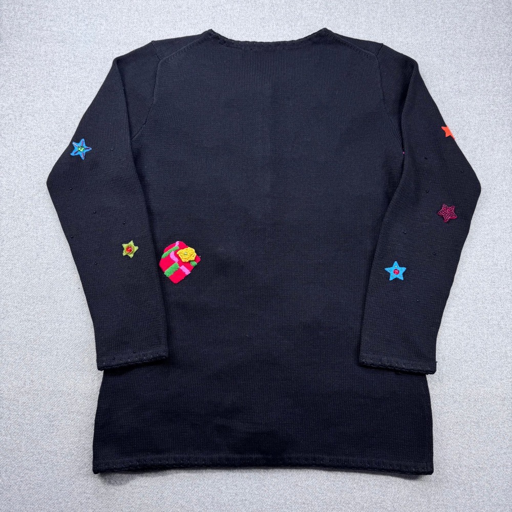 Vintage 90s Michael Simon Christmas "Holiday Whimsy" Cardigan Sweater Sz S *READ - Picture 13 of 14